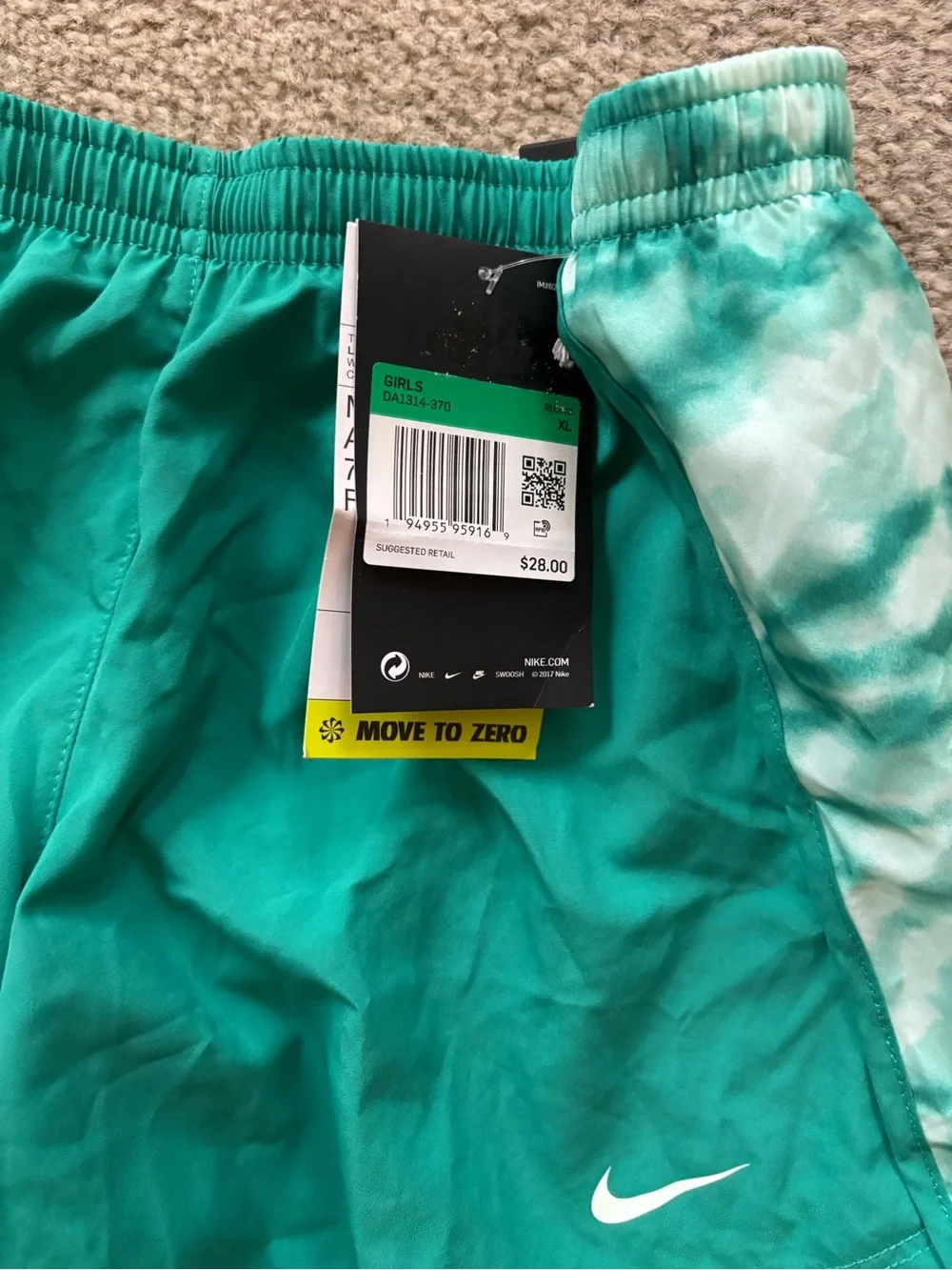Nike Teal Green Kids Shorts